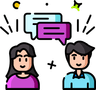 Two people talking icon